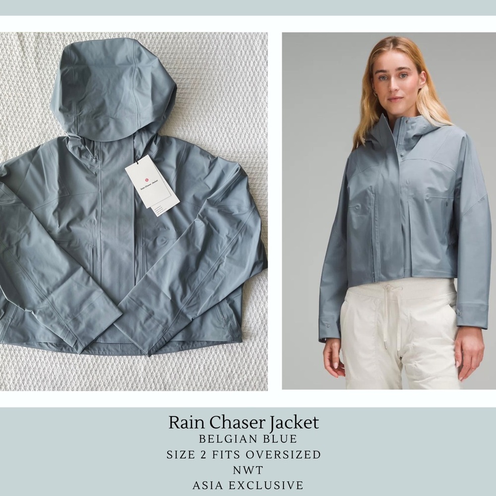 🆕 Lululemon Rain Chaser Jacket Belgian Blue